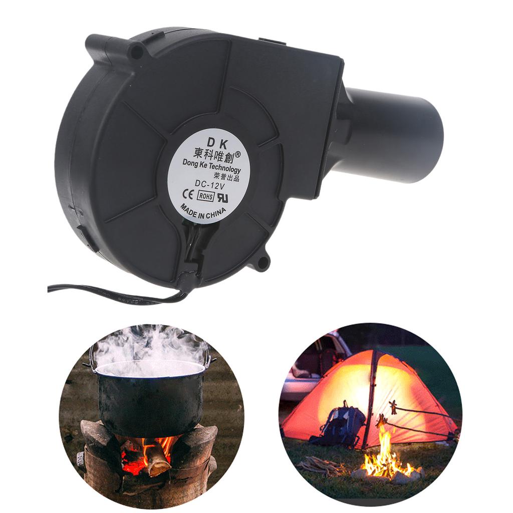 Portable 12V Power BBQ Blower Wood Stove Speed-regulating Outdoor Mobile Portable Violent Speed Controllers BBQ Fan
