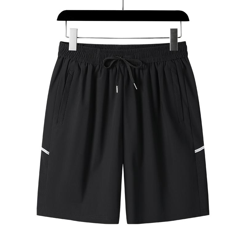 Ice Silk Quick-drying Casual Sports Shorts For Men 2XL чёрный