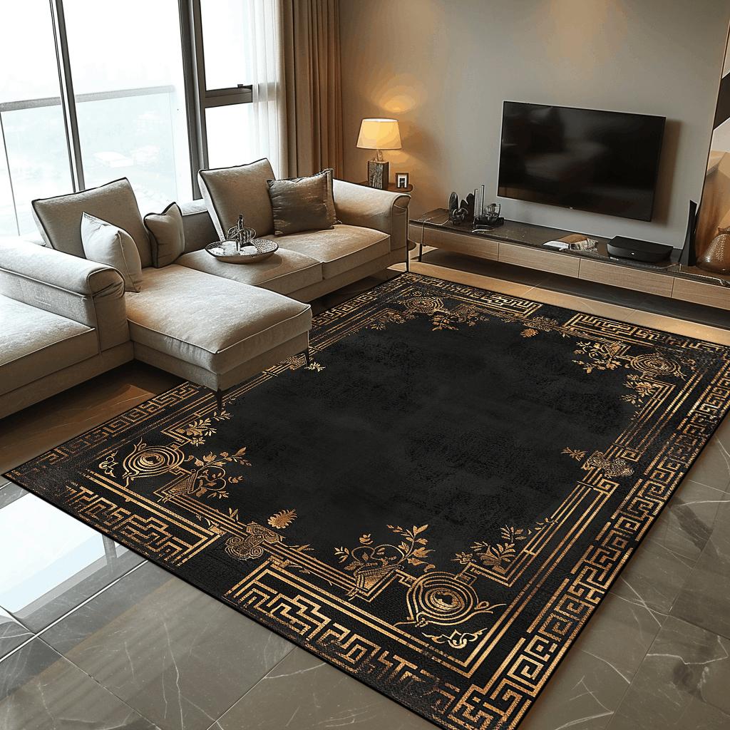Modern Abstraction Rug Living Room Decoration Luxury Light Carpet Large Area Bedroom Comfortable Soft Mat Non-slip Lounge Rug