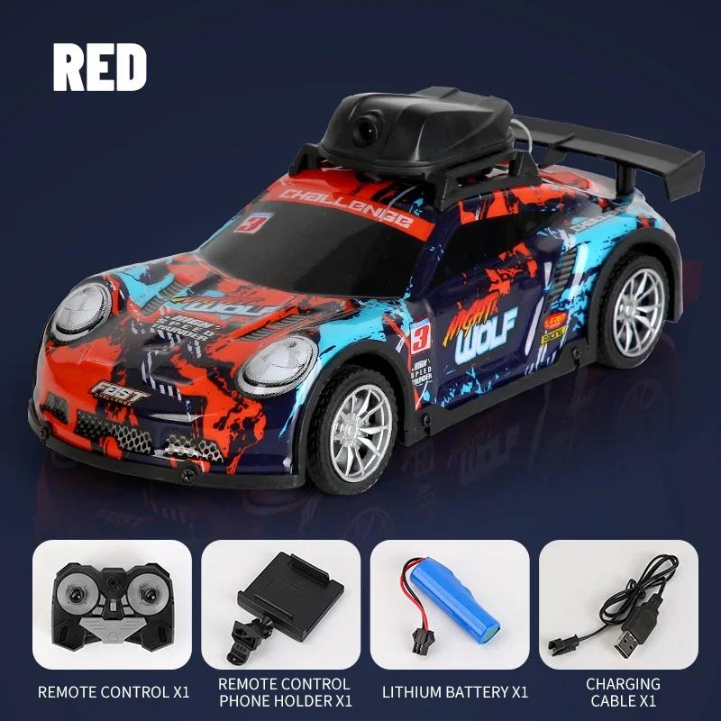Rc Car with Camera HD Wifi Fpv Racing Cars Remote Control Offroad Buggy Vehicle App Control Electric Drift Car for Boys Kids