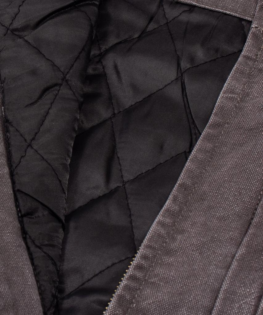 Gamma Gallery 13.5Oz Vintage Washed Padded Vest Jacket [Quilted Lining] - Charcoal