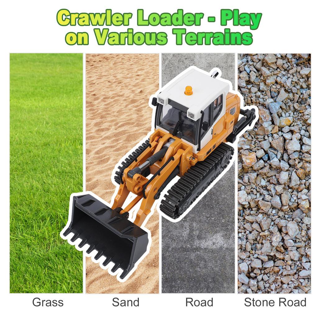 1 50 Scale RC Loader with LED Light Sound Effects, Remote Control Construction Vehicle Model, Scale Model Loader with