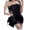 French Haute Sexy Flower Tube Top Dress Female Heavy Industry Socialite Birthday Evening Dress Princess Tutu