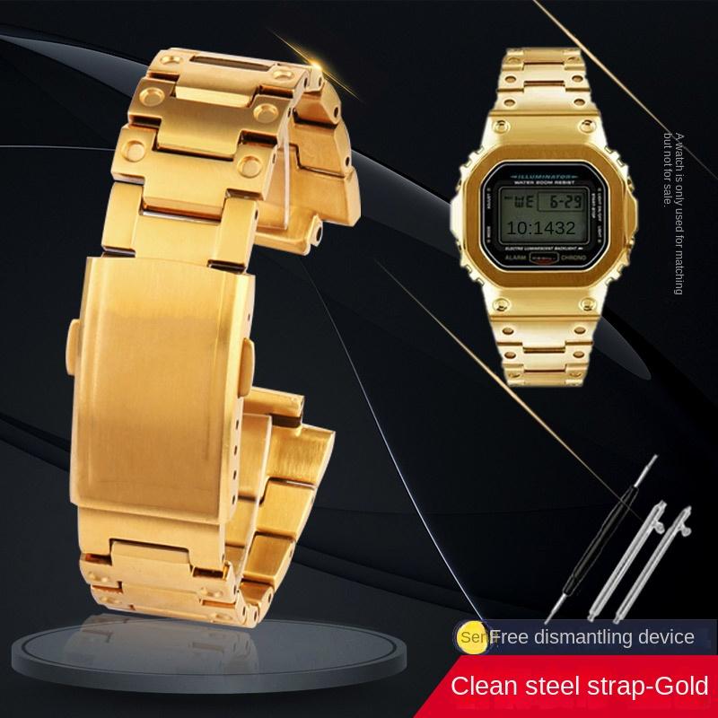 Per Casio G-shock Cassa Lunetta Metallo Cinturino Dw5600 Gw-m5610 Gw-b5600 Gwm5610 GM-5600 Orologio Modificato Cinturino Uomo Acciaio Inossidabile Completo