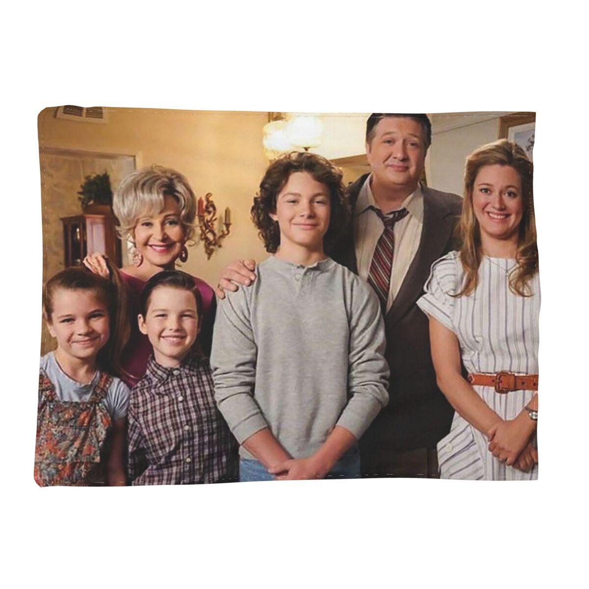 Young Sheldon Funny Comedy Sheldon Cooper The Big Bang Theory Blankets Flannel Throw Blanket Bedspread for Bedroom Travel Couch Size: 75*100cm, Weight: 230 GSM
