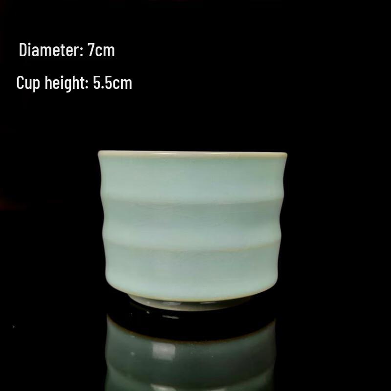 Handmade Ru Kiln Celadon Crackle Tea Cup