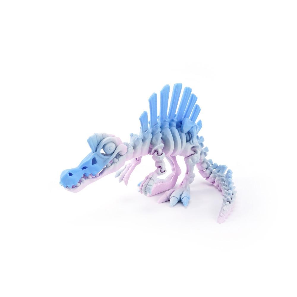 Multi-Color 3D Printed Echinosaurus Dinosaur Mini Size Bone Model Movable Dragons Figurine Movable Joints Desktop Craft