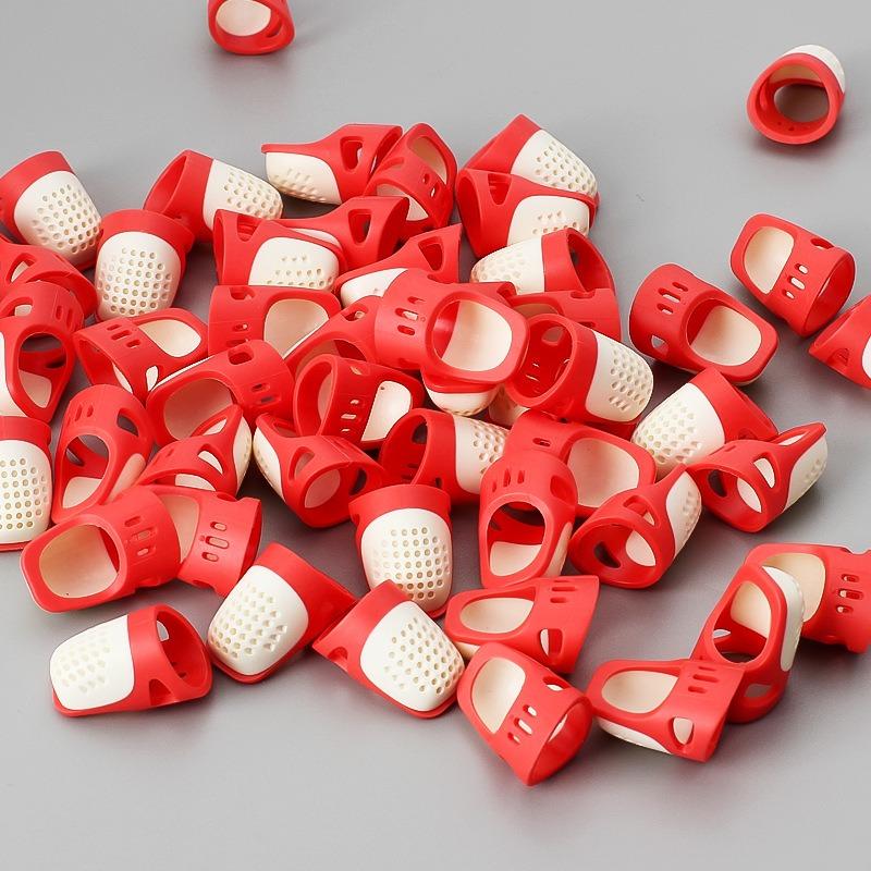 Sewing Thimbles with Silicone Finger Sleeve for Sewing Finger Thimble for Cross Stitching 1pc