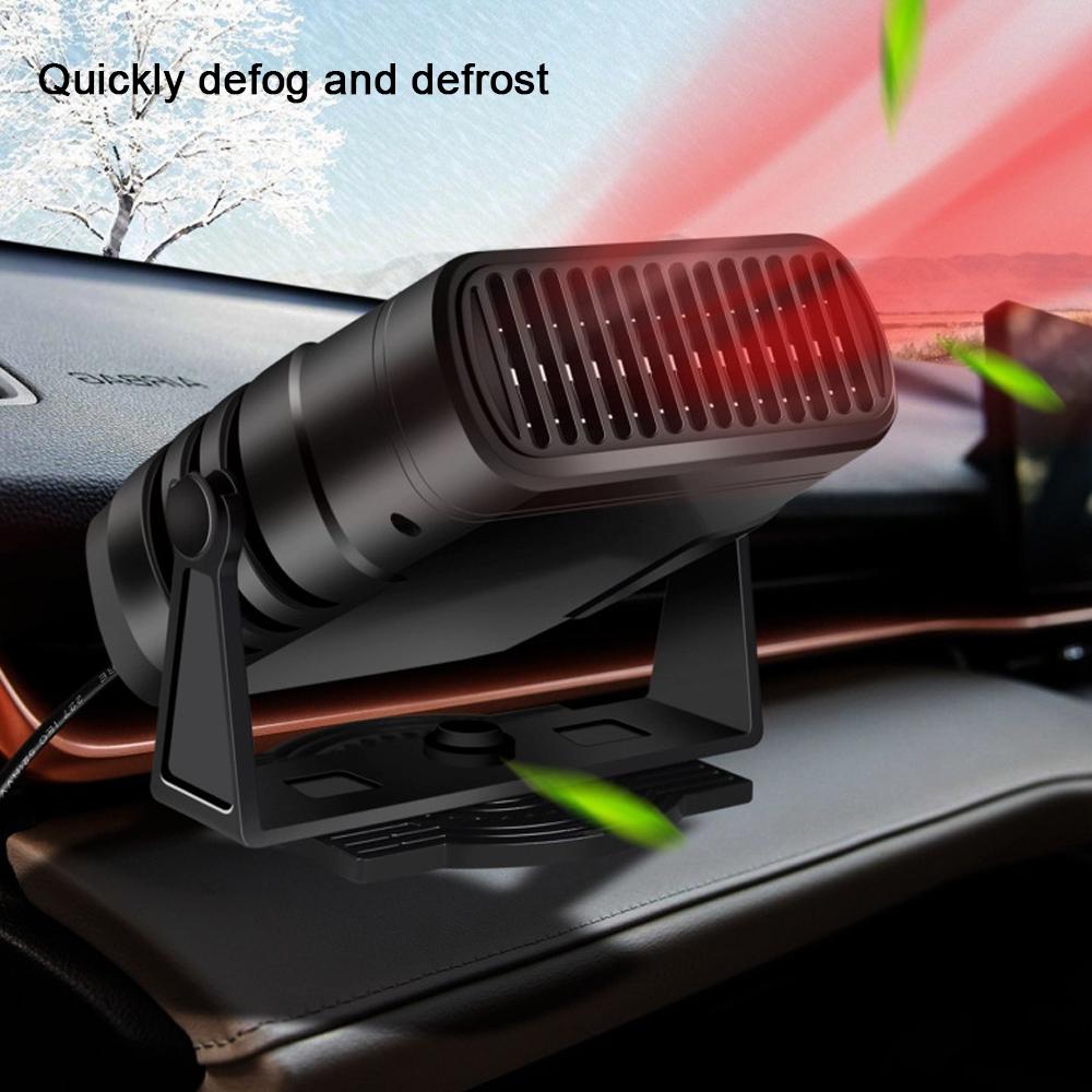 Bilvarmer Bærbar Frontrute Rask Oppvarming & Kjøling Avriming Duggfjerner Vintervarmer 360 graders Rotasjon for Bil