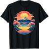 Geometric Art Japan Mount Fuji Japanese Snow Mountain T-Shirt
