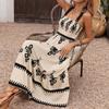 2026 Retro Ethnic Vacation Dress: European & American Spaghetti Strap Style