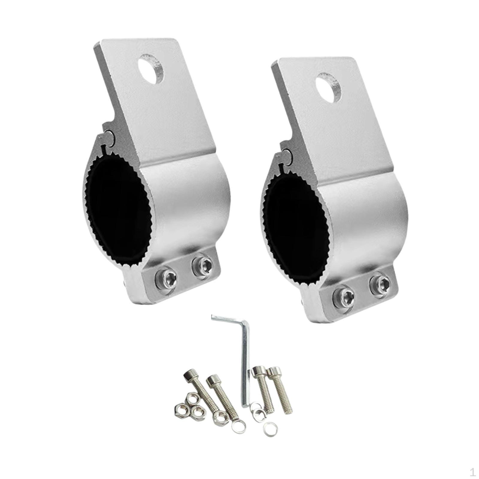 

2 шт. Кронштейн для зажима вспомогательной лампы, противотуманная фара, профессиональный, регулируемый argent