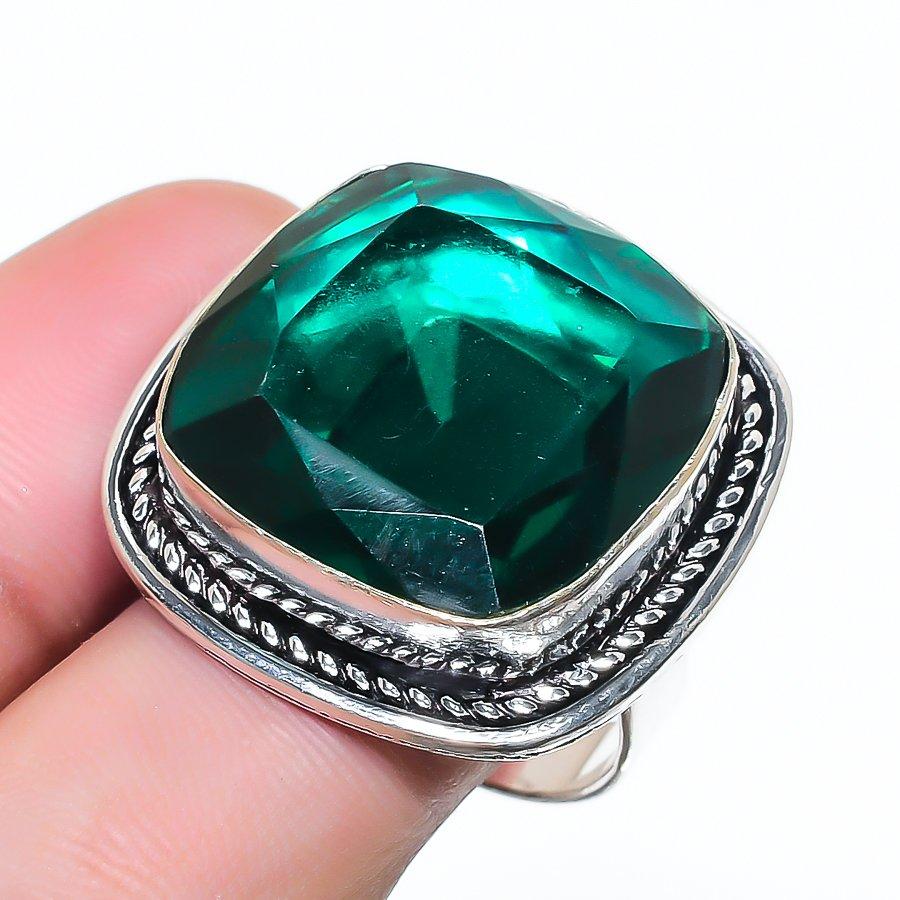 Natural Chrome Diopside Gemstone 925 Sterling Silver Jewelry Ring Size 8.5 AR-17212