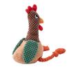Squeaky Plush Rooster Dog Chewing Rope Toy With Soft Cotton Soothing Teething Toy For Indoor Outdoor Pet Entertainment