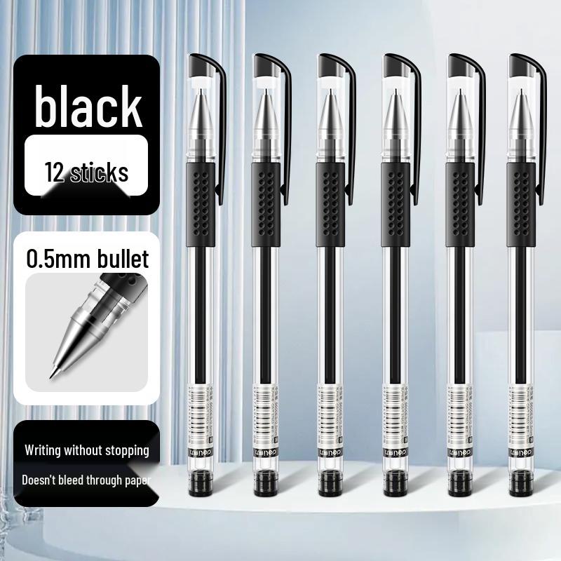 Deli Neutral Large Capacity 0.5mm Black & Red Ballpoint Pen for Students