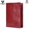 Ladies Wallet First Layer Cowhide Wallet Multi-card Slot Coin Purse with Photo Window Card Holder