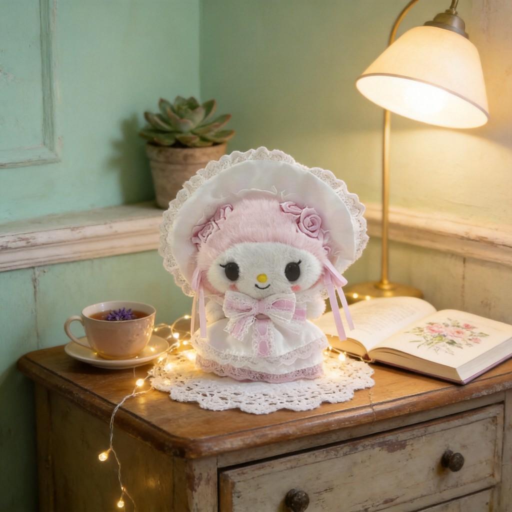 Melody Lace Bride Plush Keychain With Super Soft Short Plush For Girls Gift