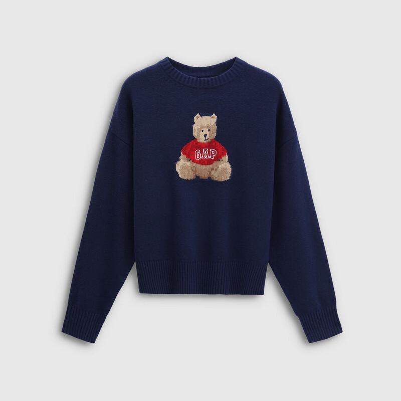 Gap Women's Logo Bear Jacquard Knit Sweater