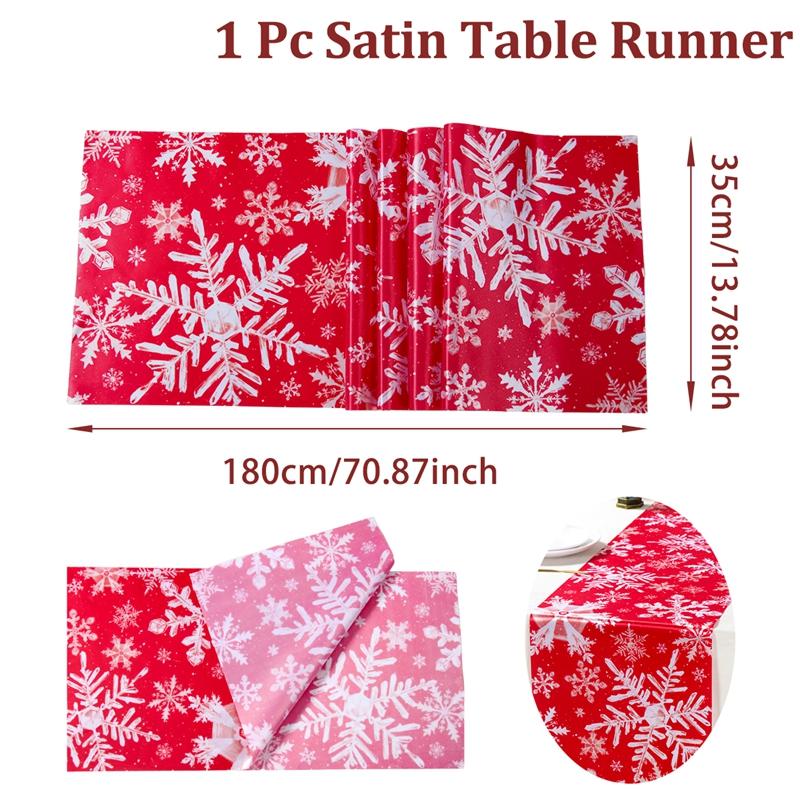 Christmas Table Runners Merry Christmas Decoration for Home 2024 Xmas Party Decor Ornaments Navidad Natal New Year Gifts 2025