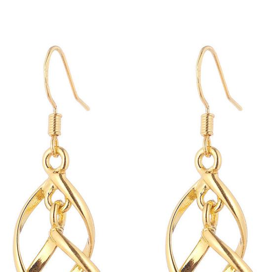 Kvinner øredobber Lineær Swirl Kvinne Bright Luster