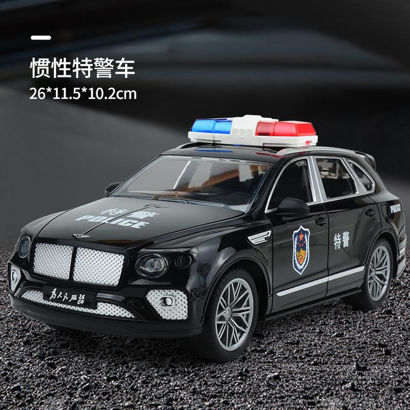 Children'S Educational Early Education, Lighting And Music, Inertial Police Car, Simulated Police Patrol Car Model, Toy Car