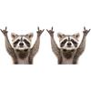 Raccoon Pattern Car Side Window Decal Vinyl Stickers Perforated Funny Car Window Decal Left and Right Side Window Cling, 11.61'' x 10.24''