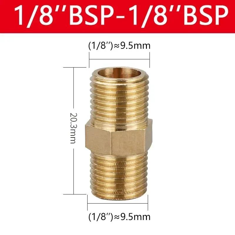 

10 шт. 1/8 , 1/4 , 3/8 , 1/2 , наружная и внутренняя резьба, шестигранная втулка, латунные трубные соединители, латунный соединительный адаптер, резьбовой фитинг 10 PCS