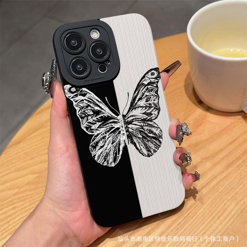 Ins Retro Butterfly iPhone Apple 14plus/15/16/17 Case 11/12/13 Promax Niche