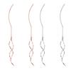 Yousheng 1 Pair Dangle Earrings Curved Long Threader Tassel Bright Luster All-match Decorative Geometric Ladies Twisted Linear Drop Earrings Jewelry