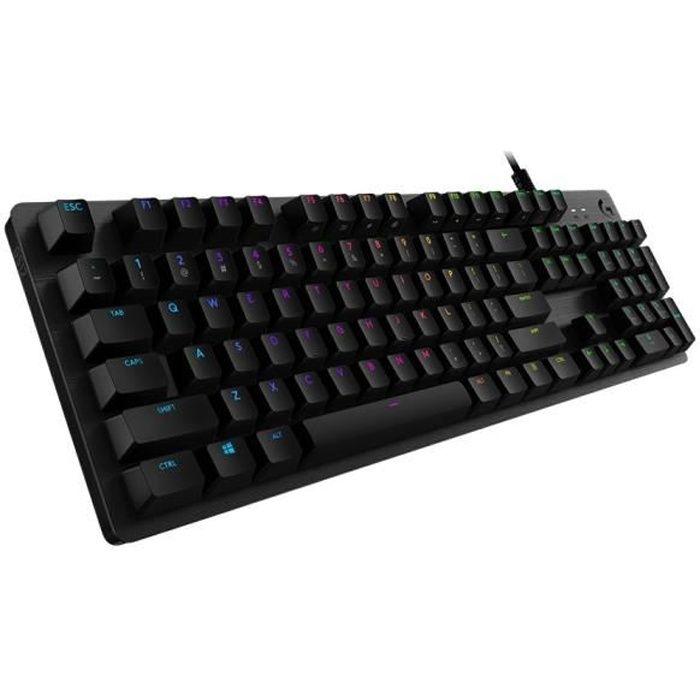 Clavier gamer - filaire - logitech g - g512 - gx brown - azerty - mécanique - rétroéclairé - noir