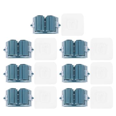 7Pcs Hanging Mop Rack Seamless Paste Clip Bathroom Hook Broom Hanger Without Punching for