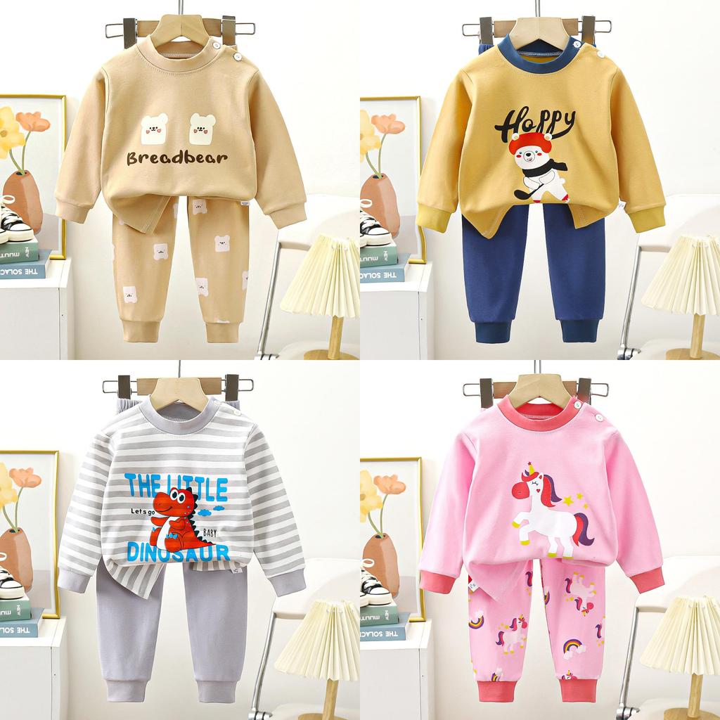 Childrens Cotton Pajama Set With Cartoon Patterns For Kids Fashion