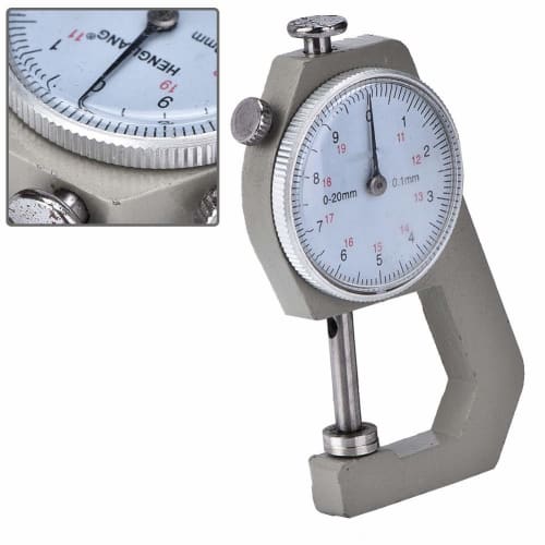 Yunir Measuring Gauge, 0-20mm 0.1mm Precision Pearl Thickness Bead Diameter Flat Head Pointer Instrument Portable Gauge Caliper for Jewelry Craft Make
