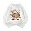 90s Y2k Unisex Crew Neck Kid Hoodie Capybara Hoodies Manga Kids Children's Sweatshirt Cute Capibara Hoody for Boys Girls