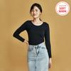 Some And Fit Soft Warm Women'S Round Neck Long Sleeve Fleece Thermal Underwear
