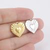 Fashion Love Heart Charms Stainless Steel Gold DIY Pendant for Earring Necklace Bracelet Jewelry Making