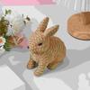 Cute Easter Rattan Bunny Decoration For Home And Desktop Display