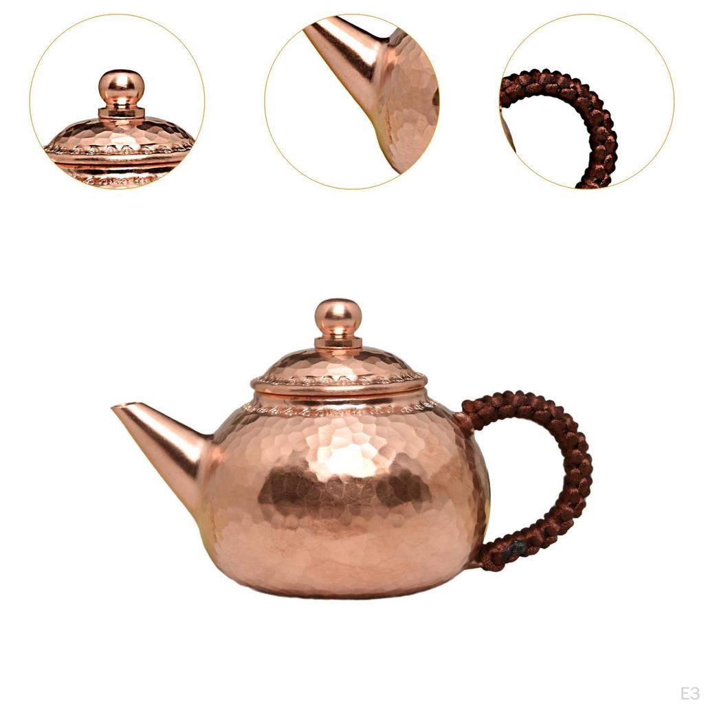 200ml Brass Tea Kettle Copper Pot Housewarming Gifts Kung Fu Teapot Multifunction for Dorm Sturdy