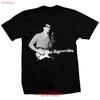 Buddy Holly Gitarre Musik Schwarzes T-Shirt K149161 Vintage Mode Bequem Atmungsaktiv Stilvoll Lässig Dehnbar Vintage
