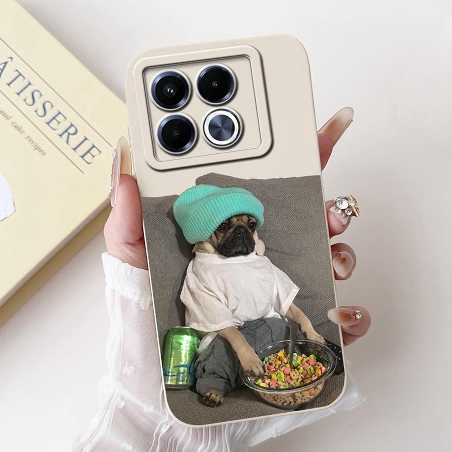 Für Infinix Note 40 5G X6852 Handyhülle Silikon Weiche Rückabdeckung Für Infinix Note40 X6851 Bumper Drachen Katze Blume Schmetterling Tasche