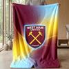 West Ham United Fußball-Print Flanelldecke, Weiche Warme Leichte Überwurfdecke für Sofa Bett Camping