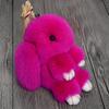 Cute Natural Rabbit Fur Pom Bunny Women Fluffy Rabbits On Bag Car Trinket Jewelry Wedding Party Toy Gift Bag Charm