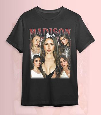 2026 Madison Beer Design T-Shirt Unisex T-Shirt für Musikliebhaber Paar Streetwear Oberteile für alle Jahreszeiten T-Shirt