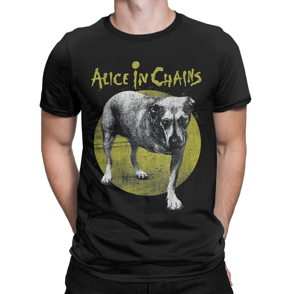 Πρωτότυπα μπλουζάκια Alice in Chains Band Dog Ανδρικά Μπλουζάκια με Στρογγυλή Λαιμόκοψη Βαμβακερά Μπλουζάκια Μουσική Heavy Metal Κοντομάνικα Μπλουζάκια Μεγάλα Μεγέθη Ρούχα