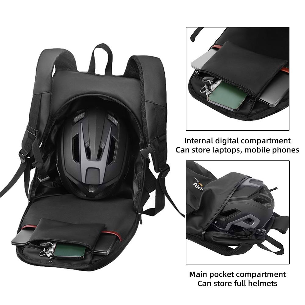 Zaino riflettente per moto Zaino per casco impermeabile Zaino da viaggio di grande capacità