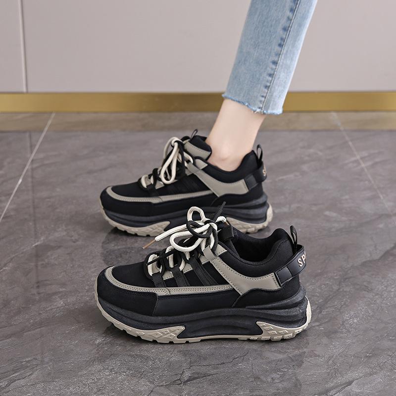 Women's shoes platform sports casual shoes 2 new autumn leather pregnant women non-slip soft sole