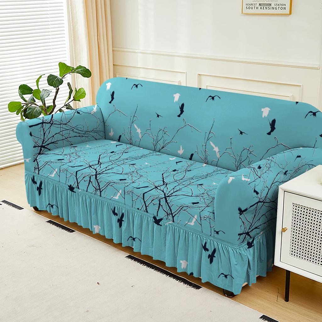 Universal All-Inclusive Elastic Sofa Cover, Four-Season Universal Sofa Cover, Nordic Style Internet Celebrity Skirt Sofa Protection