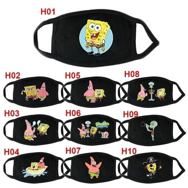 SpongeBob SquarePants Printed Mask, Washable and Reusable Dust Mask