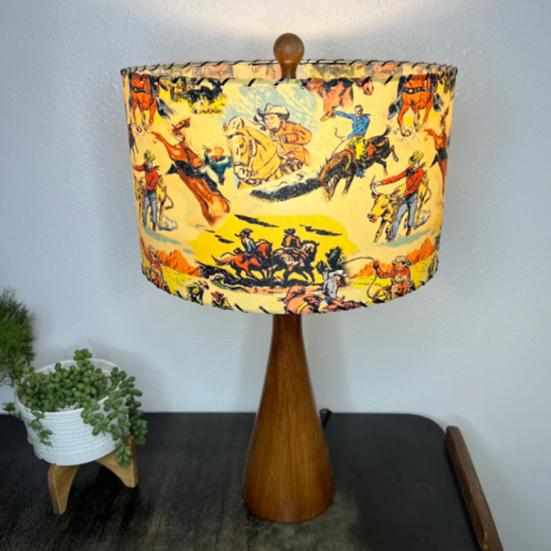 Yousheng Drum Lamp Shade Vintage Style Lamp Shade Lamp Cover Replacement Western Lampshade for Floor Lamps Table Lamps