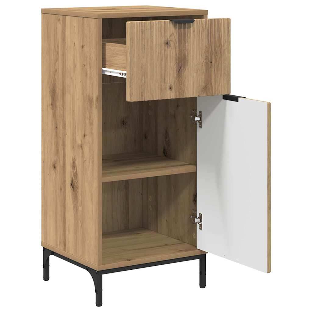 Bathroom Furniture Set 2 pcs Artisan Oak Plywood and Metal